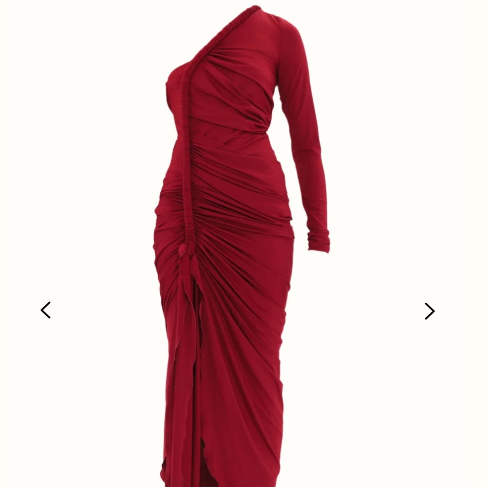 Andrea Iyamah One Shoulder Red Dress